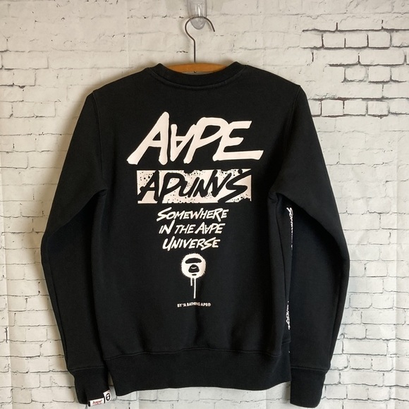 Aape by A Bathing Ape Crewneck Sweatshirt Women’s XS Winter Casual Streetwear - Picture 2 of 11
